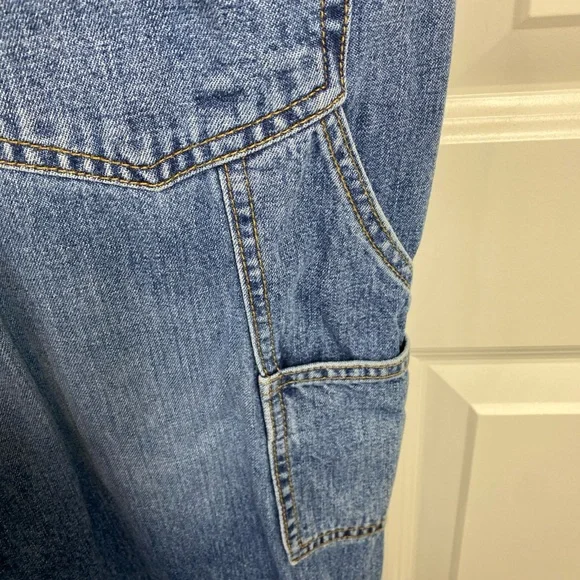 Vintage Levis Silvertab Overalls Denim Straight Loose Blue Mens Medium Carpenter